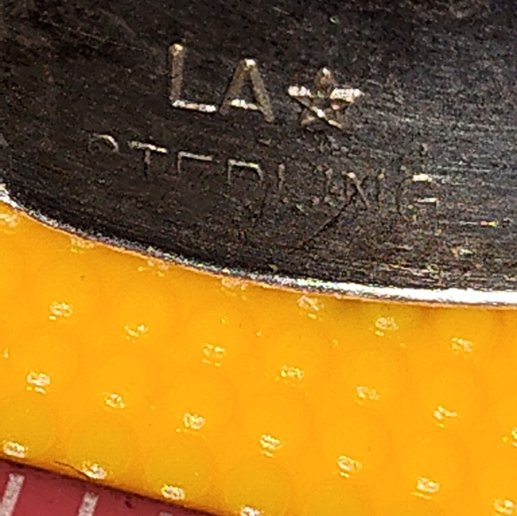 Vintage sterling agate cuff bracelet - Picture 5 of 5